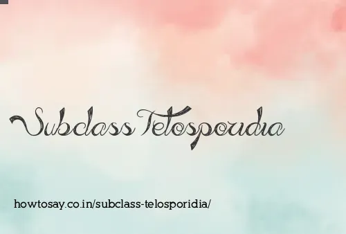 Subclass Telosporidia