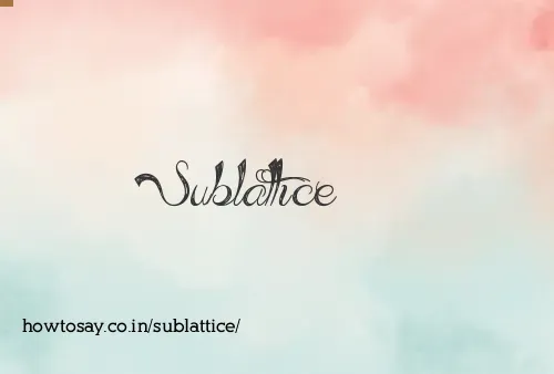 Sublattice