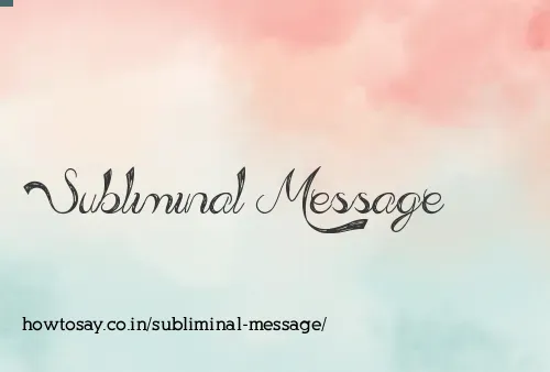 Subliminal Message