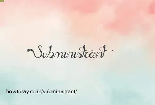 Subministrant
