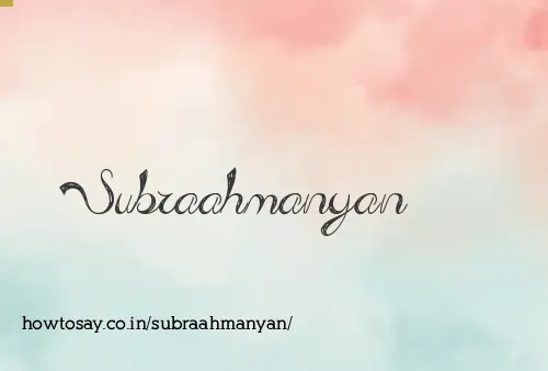 Subraahmanyan