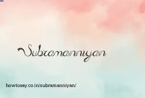 Subramanniyan