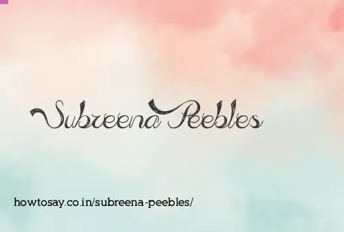 Subreena Peebles