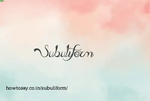 Subuliform
