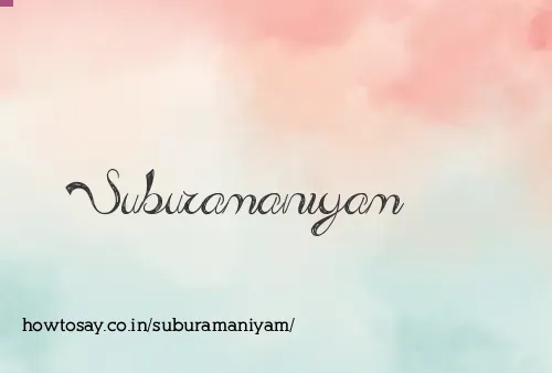 Suburamaniyam