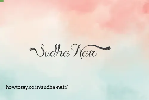 Sudha Nair