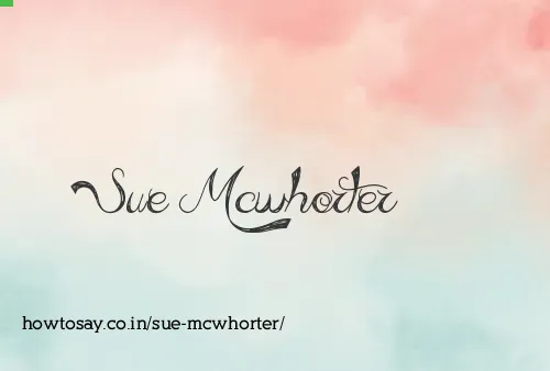 Sue Mcwhorter