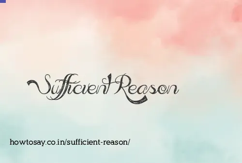 Sufficient Reason