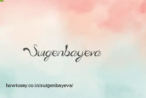 Suigenbayeva