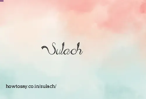 Sulach