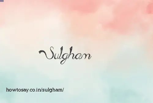 Sulgham
