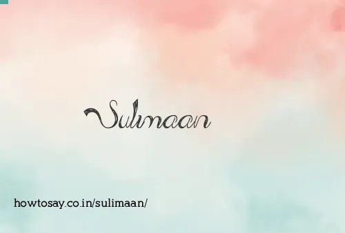 Sulimaan