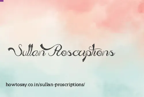 Sullan Proscriptions