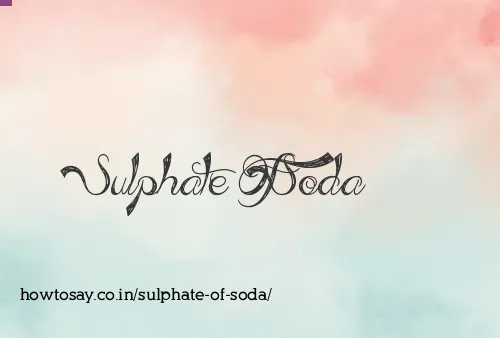 Sulphate Of Soda