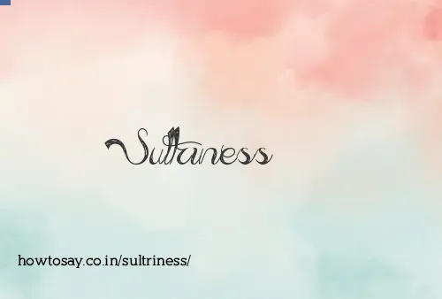 Sultriness