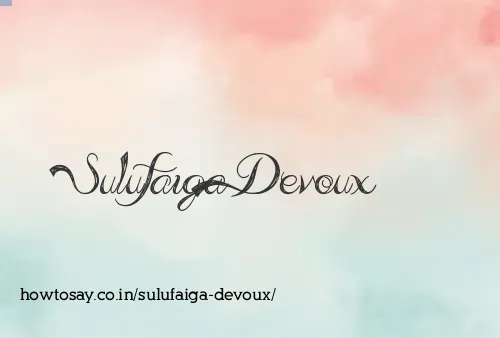 Sulufaiga Devoux