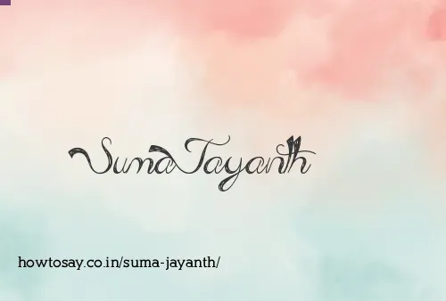 Suma Jayanth