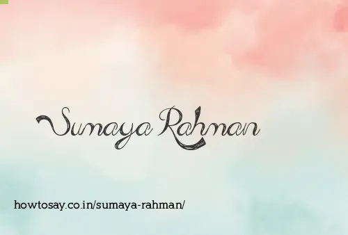 Sumaya Rahman