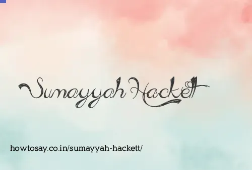 Sumayyah Hackett