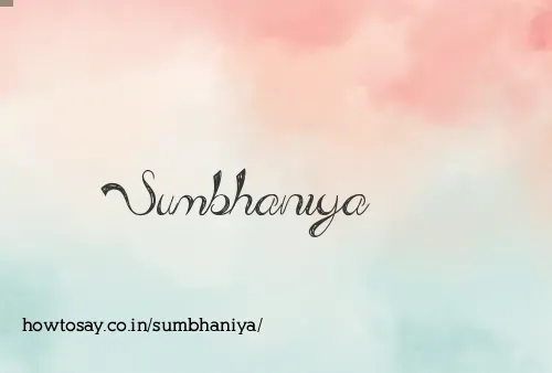 Sumbhaniya