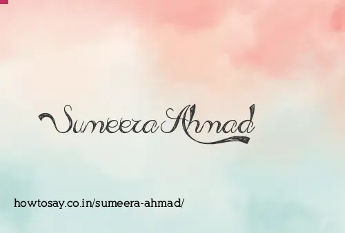 Sumeera Ahmad