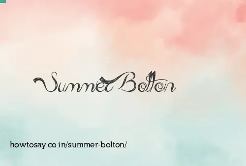 Summer Bolton