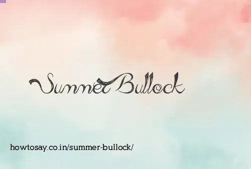 Summer Bullock