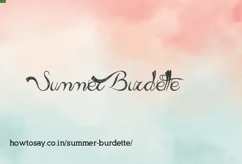 Summer Burdette