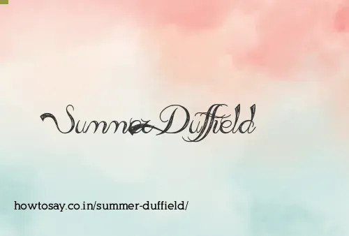 Summer Duffield