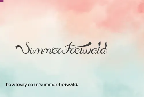 Summer Freiwald