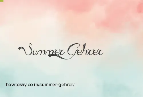 Summer Gehrer