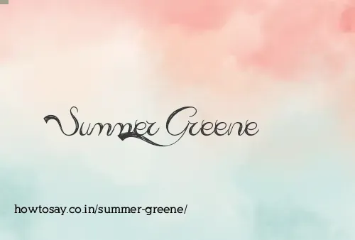 Summer Greene