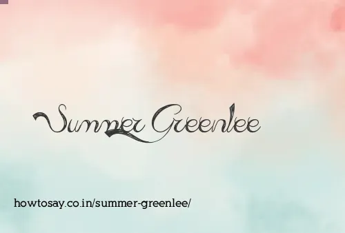 Summer Greenlee