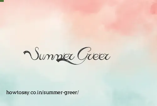 Summer Greer