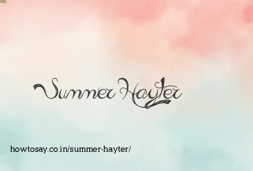 Summer Hayter