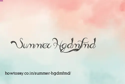 Summer Hgdmfmd