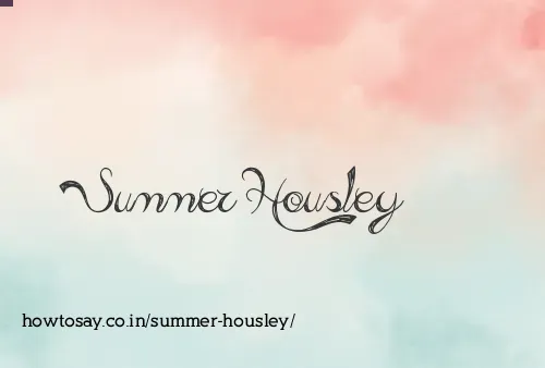 Summer Housley