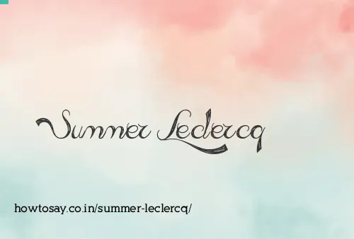 Summer Leclercq