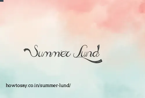 Summer Lund
