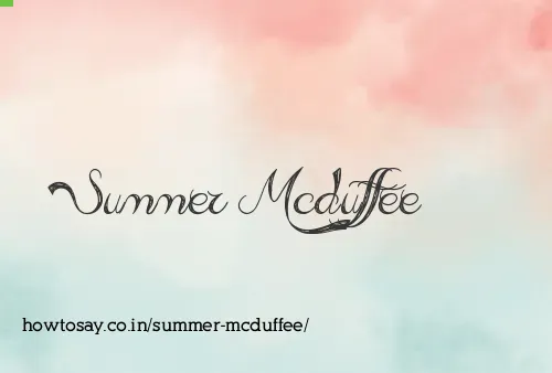 Summer Mcduffee