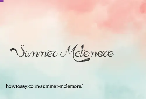 Summer Mclemore