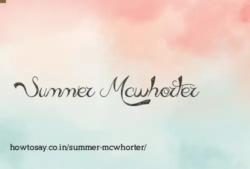 Summer Mcwhorter