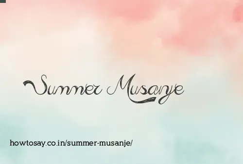 Summer Musanje