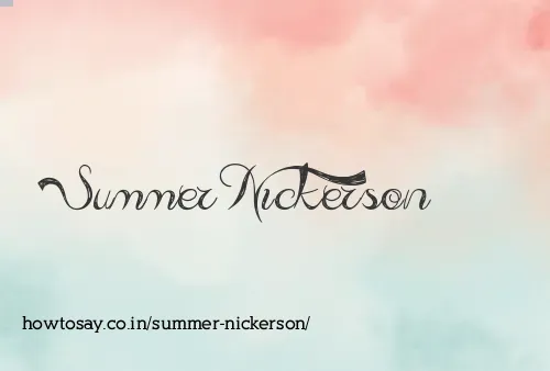 Summer Nickerson