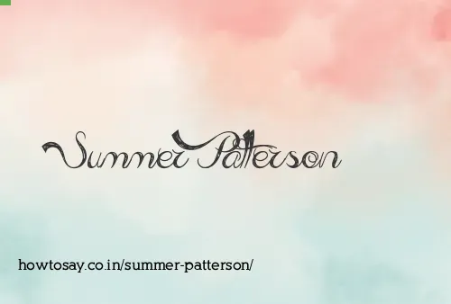 Summer Patterson