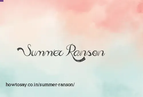 Summer Ranson