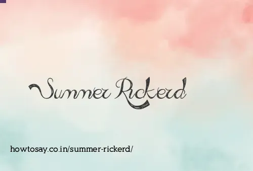 Summer Rickerd