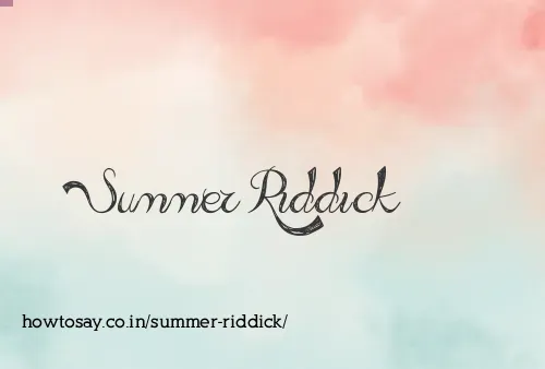 Summer Riddick