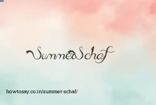 Summer Schaf