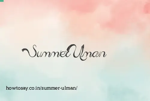 Summer Ulman